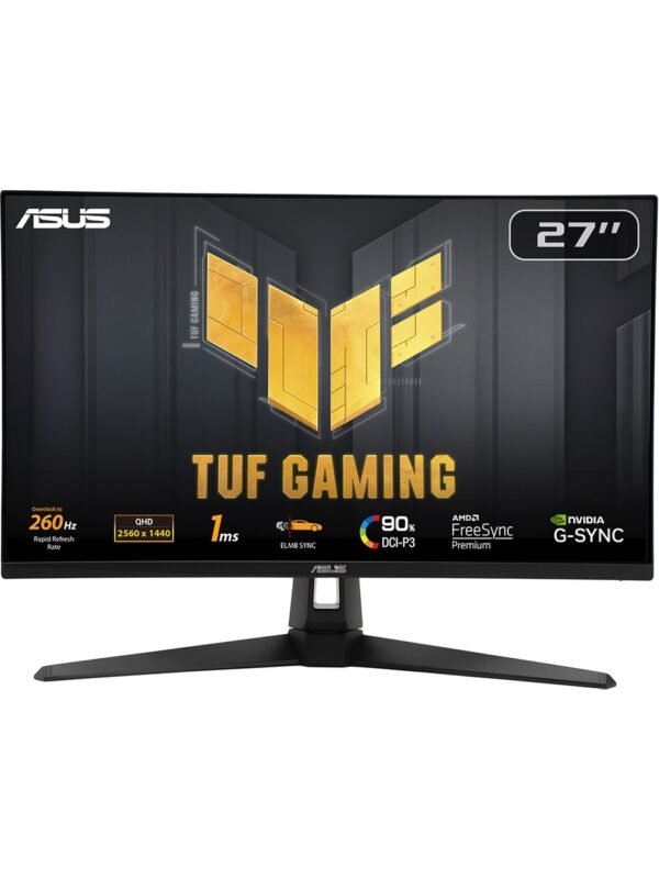 TUF GAMING VG27AQM1A 27 HDR400 2K IPS FREESYNC VE G SYNC UYUMLU 2560x1440 1MS 260HZ DP HDMI USB