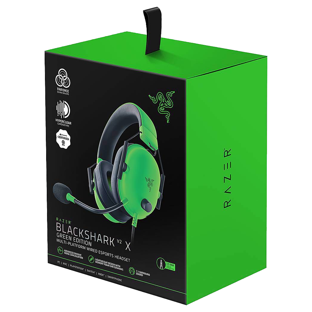 Razer Black Shark V2 X Green Gaming Kulaklık
