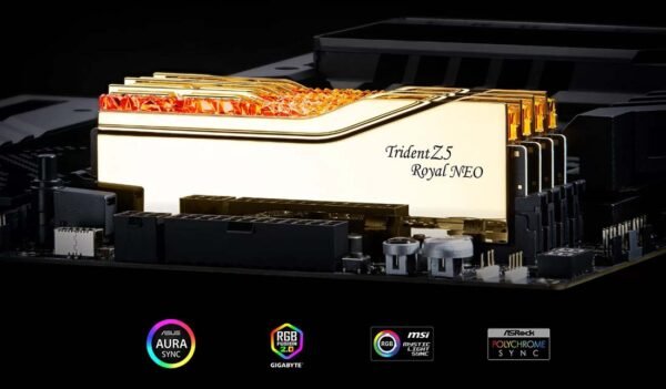 GSKILL 64GB (2x32GB) TZ5 Neo Royal Silver RGB DDR5 6000MHz CL28 1 45V Dual Ram