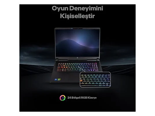 9XL 5080 C3 RTX5080 QHD+ IPS 240Hz Intel Ultra 9 275HX 64 GB RAM 2 TB SSD 17 inç FreeDOS Gaming Laptop