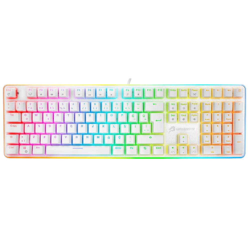 GameBooster G918 Fire Storm RGB Blue Switch Beyaz Mekanik Gaming Klavye Görsel 2